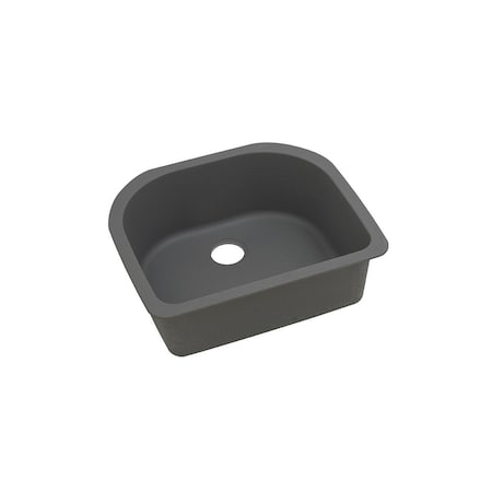 Elkay Quartz Classic 25 X 22 X 8-1/2 Single Bowl Undermount Sink Dusk Gray ELGSU2522GY0